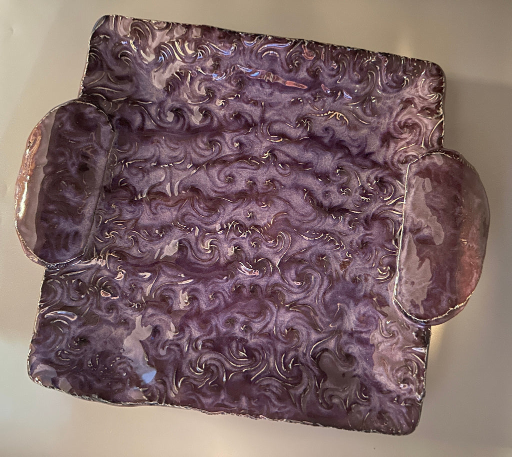 Purple Wave Snack Dish: Regal Serving Plate