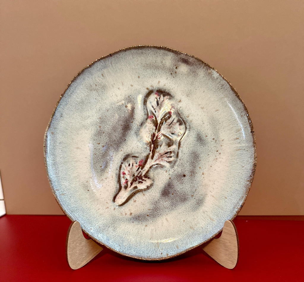 Frosted Pine Earthenware Dish: Snowy White Glaze