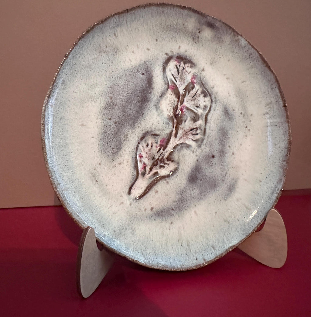 Frosted Pine Earthenware Dish: Snowy White Glaze
